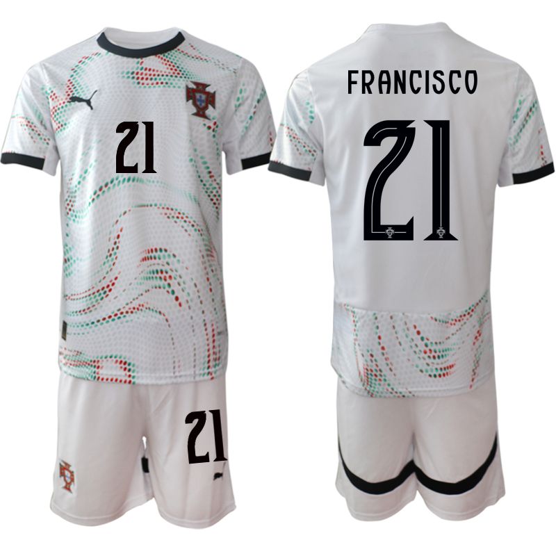 Men 2025-2026 Season Portugal away White #21 Soccer Jersey->portugal jersey->Soccer Country Jersey